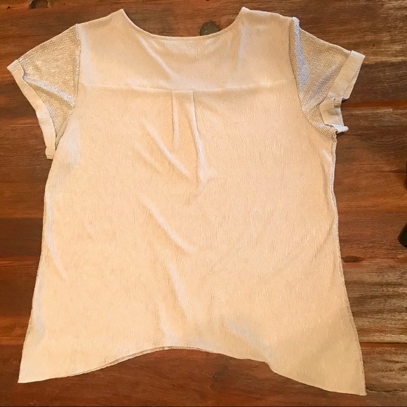 Simply Vera Vera Wang Gold & Cream Blouse - Picture 8 of 8